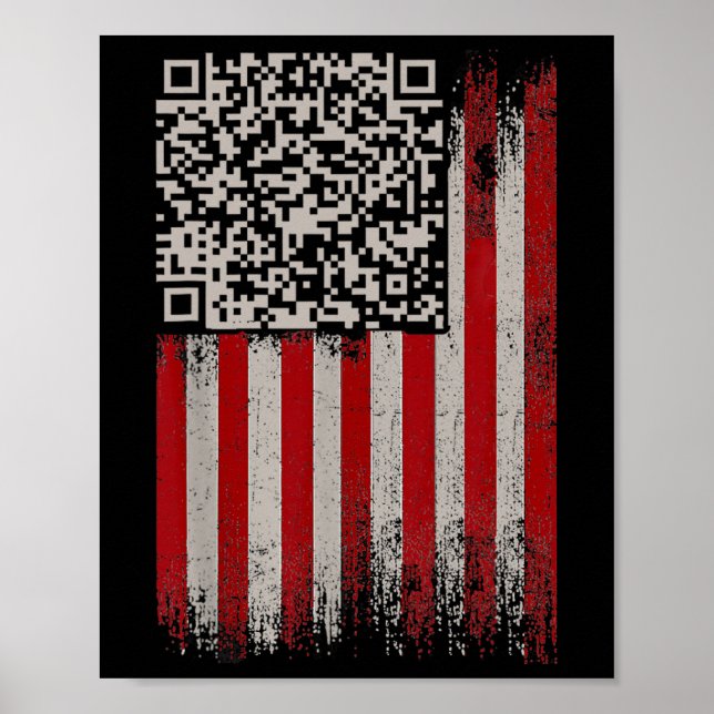 Poster Engraçado Qr Trump Dance Code (Frente)