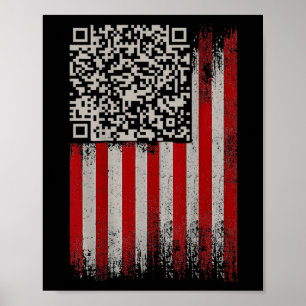Poster Engraçado Qr Trumps Dançando Código