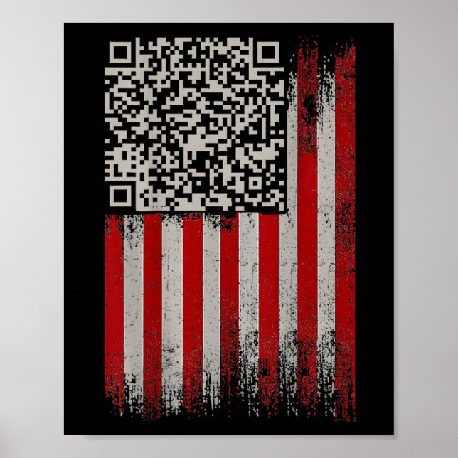 Poster Engraçado Qr Trumps Dançando Código (Frente)