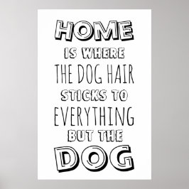 Poster Engraçado Quitação de Cabelo de Cão