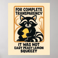Engraçado Racoon Easy Peasy