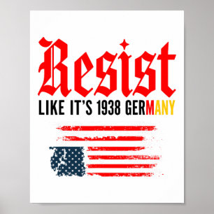 Poster Engraçado resiste a citação como se fosse 1938 Ale