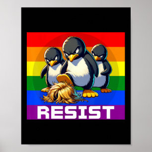 Poster Engraçado Resistir Tarifas Protesto Groovy Homens