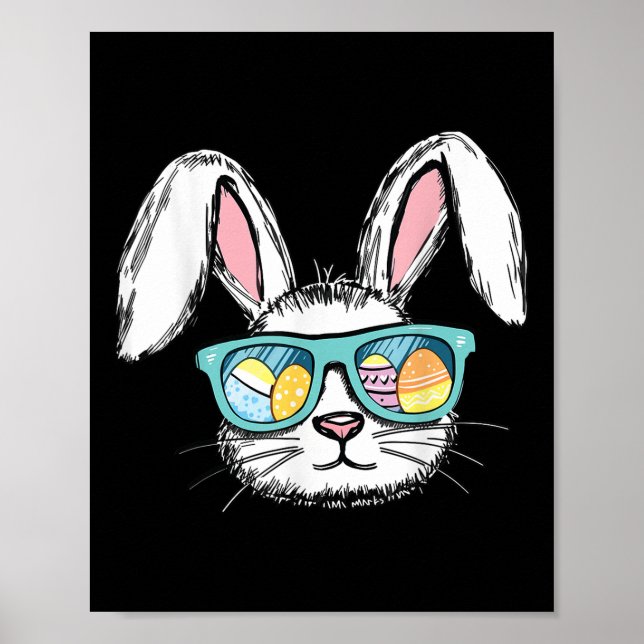 Poster Engraçado Rosto De Páscoa Com Pulmões De Ovos (Frente)