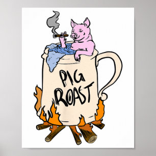Poster Engraçado Rostro De Uma Caneca de cerveja De Cerve