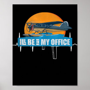Poster Engraçado Roupa de Aviação no Escritório Engraçado
