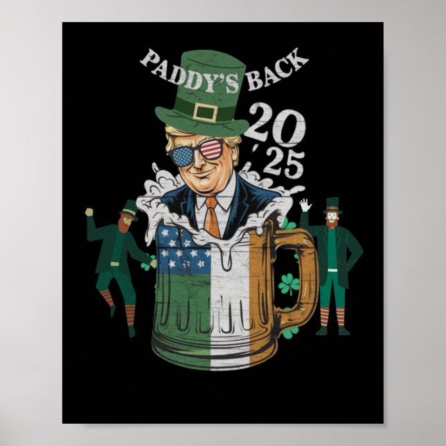 Poster Engraçado Rua de Trump Paddy. (Frente)