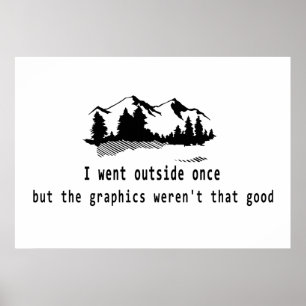 Poster Engraçado, saímos uma vez, jogando no computador c