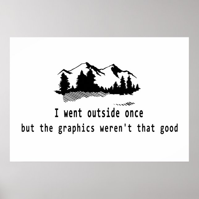 Poster Engraçado, saímos uma vez, jogando no computador c (Frente)