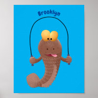 Engraçado saltando desenho de peixe