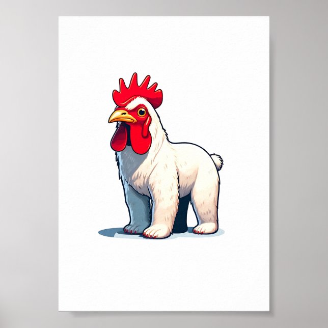 Poster Engraçado Salvar A Arte Da Parede Do Urso Pollo (Frente)
