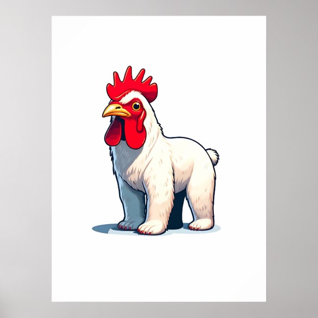 Poster Engraçado Salvar A Arte Da Parede Do Urso Pollo (Frente)