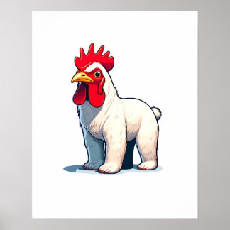 Poster Engraçado Salvar A Arte Da Parede Do Urso Pollo