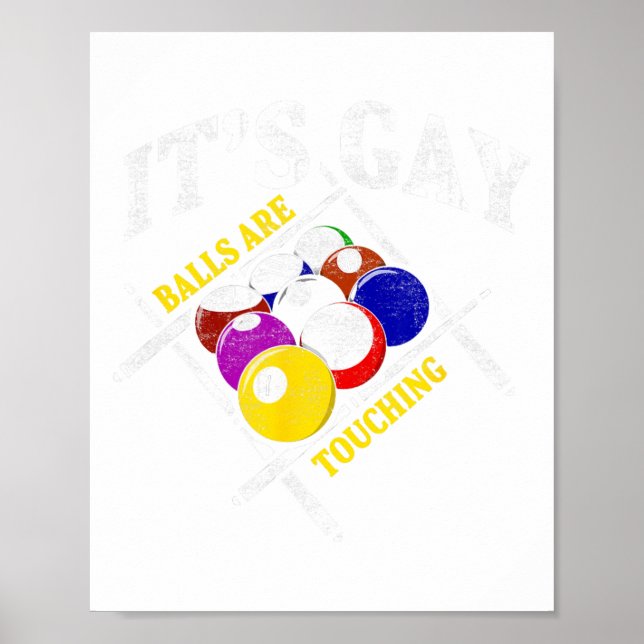Poster Engraçado Sarcastic Piscina Billiards, declaração  (Frente)