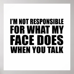 Poster Engraçado sarcástico cita humor sarcasmo introvert