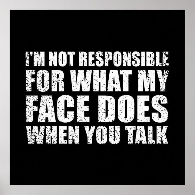 Poster Engraçado sarcástico cita humor sarcasmo introvert (Frente)