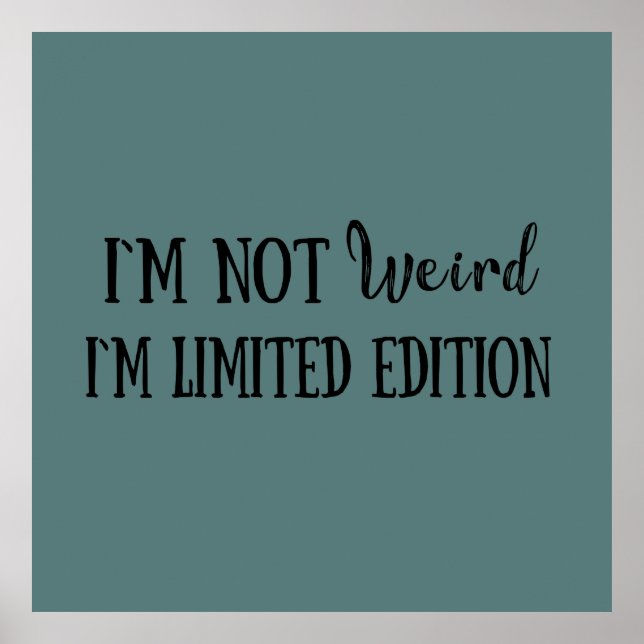 Poster Engraçado sarcástico introvertido cita (Frente)