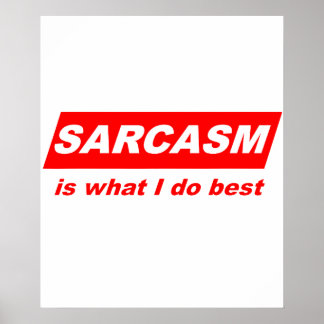 Poster Engraçado Sarcástico Sarcasmo é o que eu faço Melh