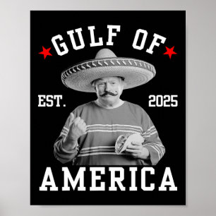 Poster Engraçado Shirt Golfo Da América Engraçado Donald