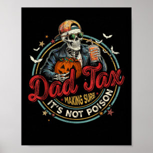 Poster Engraçado Skeleton Papa Halloween Pai Fazer Certam