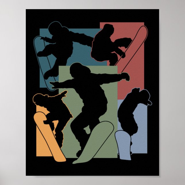 Poster Engraçado Snowboard Lover Snowboarder Esportes de  (Frente)