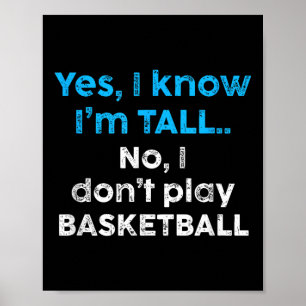 Poster Engraçado, sou alto e não jogo basquete