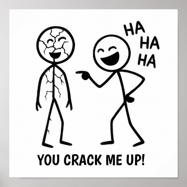 Poster Engraçado Stickman (Frente)