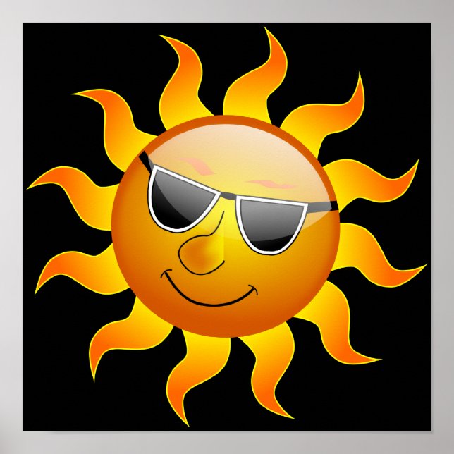 Poster engraçado Summer Sun (Frente)