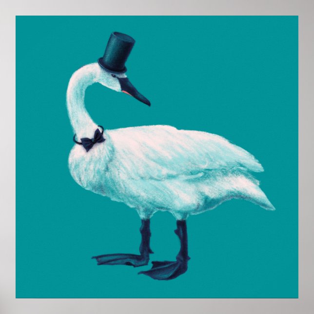 Poster Engraçado Swan Birdwatch (Frente)