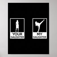 Engraçado Taekwondo Mãe Pai Artes Marciais Meninas