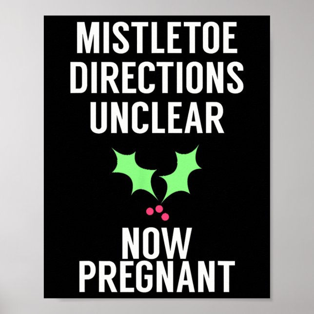 Poster Engraçado Teto De Anúncio De Gravidez De Natal Par (Frente)