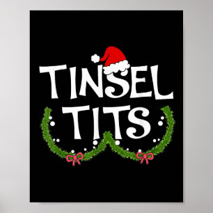 Poster Engraçado Tinsel Correspondendo Casais de Natal Ji
