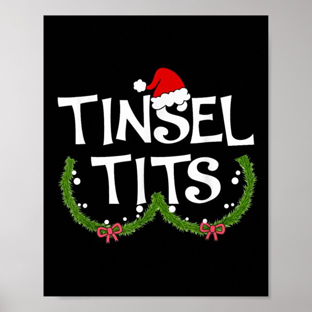 Poster Engraçado Tinsel Correspondendo Casais de Natal Ji (Frente)