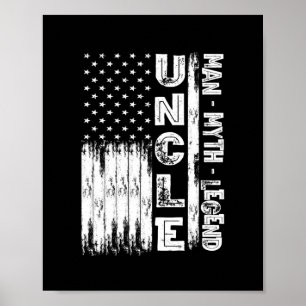 Poster Engraçado Tio Man Myend Legend Vintage Men America