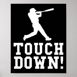 Poster Engraçado Touchdown Baseball Futebol do Presente