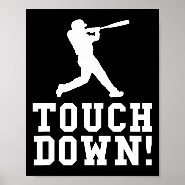 Poster Engraçado Touchdown Baseball Futebol do Presente (Frente)