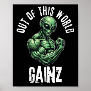 Poster Engraçado Treinamento em ginástica para levantamen