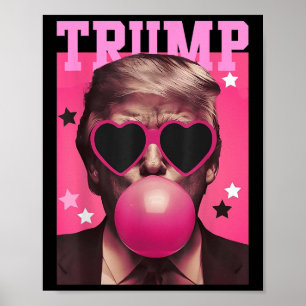 Poster Engraçado Tremor Borracha Goma Pink Sungl Coração
