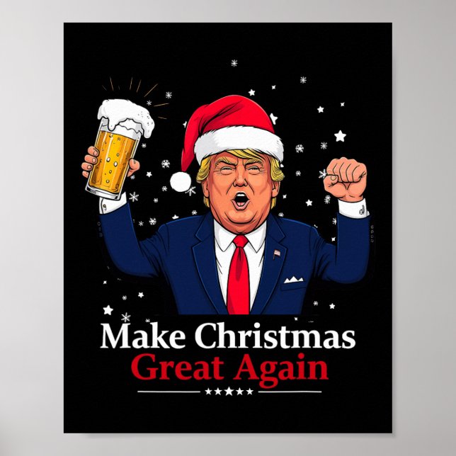 Poster Engraçado Tremor de Natal Faça Excelente de Natal  (Frente)