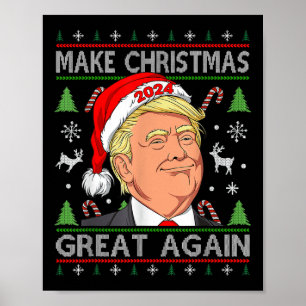 Poster Engraçado Trump 2024 Faça o Excelente de Natal nov