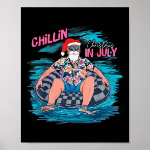 Poster Engraçado Trump Chillin Natal Em Julho De 2024