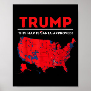 Poster Engraçado Trump Este Mapa É Aprovado Por Papai Noe