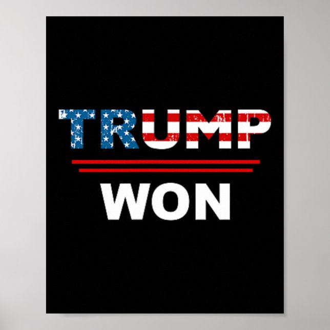Poster Engraçado Trump ganhou Trump 4547º Homem Desperdíc (Frente)