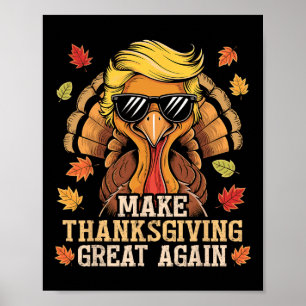 Poster Engraçado Trump Torna Excelente de Ação de Graças 