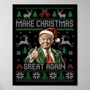 Poster Engraçado Trump Torne Excelente De Natal Novamente