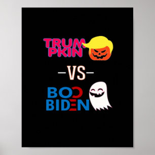 Poster Engraçado Trumpkin Vs Boo Biden Design Classe Hall