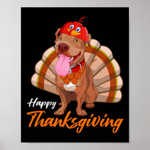 Poster Engraçado Turco Cão Pitbull Maple Folha Folha Vibe