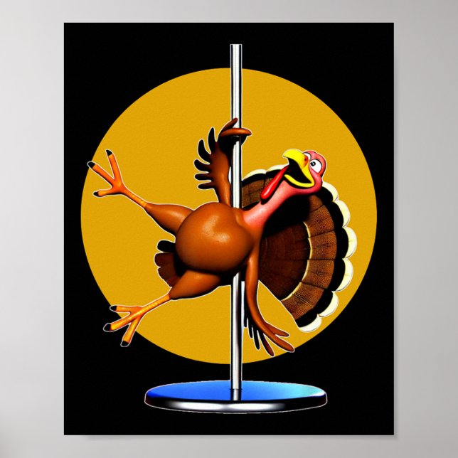 Poster Engraçado Turquia dançando Roupa dançando polo tan (Frente)