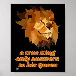 poster engraçado "Um VERDADEIRO REI..."