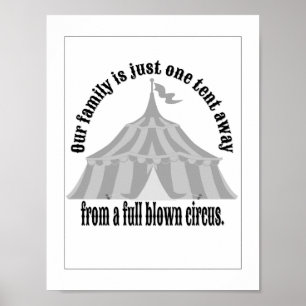 Poster Engraçado Uma tenda fora do Circus